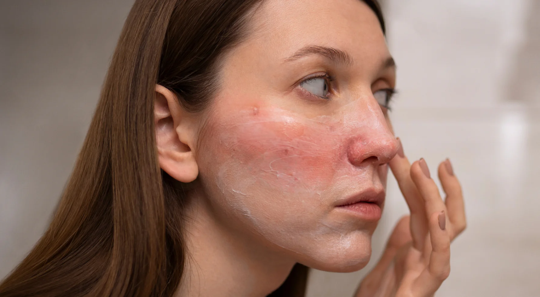A lady with skin condition - understanding rosacea